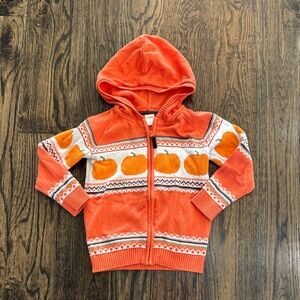 Gymboree Orange Knit Sweater with Pumpkin Pattern